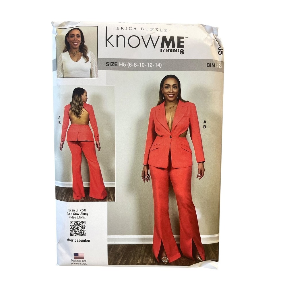 Know Me ME2065 Blazer Pants Suit H5 (6-8-10-12-14) Modern Fashion